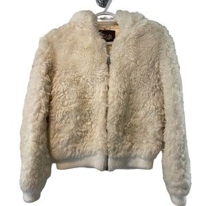 Vintage White Sears Fleece Jacket